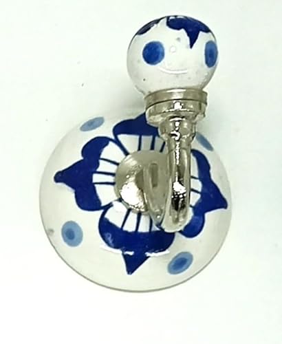 ZOYA - CERAMIC KNOBS Handbemalter Keramik-Kleider- und Wandhaken, einzigartiger Keramik-Handtuchaufhänger, Bademantelhaken für Eingangsbereich, Schlafzimmer, Küche, Zuhause, 40 (Stil 18) von ZOYA - CERAMIC KNOBS