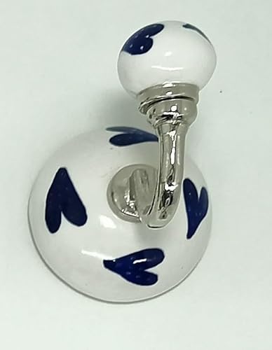 ZOYA - CERAMIC KNOBS Handbemalter Keramik-Kleider- und Wandhaken, einzigartiger Keramik-Handtuchaufhänger, Bademantelhaken für Eingangsbereich, Schlafzimmer, Küche, Zuhause, 40 (Stil 20) von ZOYA - CERAMIC KNOBS