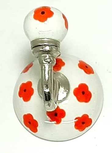 ZOYA - CERAMIC KNOBS Handbemalter Keramik-Kleider- und Wandhaken, einzigartiger Keramik-Handtuchaufhänger, Bademantelhaken für Eingangsbereich, Schlafzimmer, Küche, Zuhause, 40 (Stil 22) von ZOYA - CERAMIC KNOBS