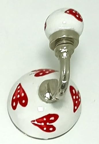 ZOYA - CERAMIC KNOBS Handbemalter Keramik-Kleider- und Wandhaken, einzigartiger Keramik-Handtuchaufhänger, Bademantelhaken für Eingangsbereich, Schlafzimmer, Küche, Zuhause, 40 (Stil 23) von ZOYA - CERAMIC KNOBS
