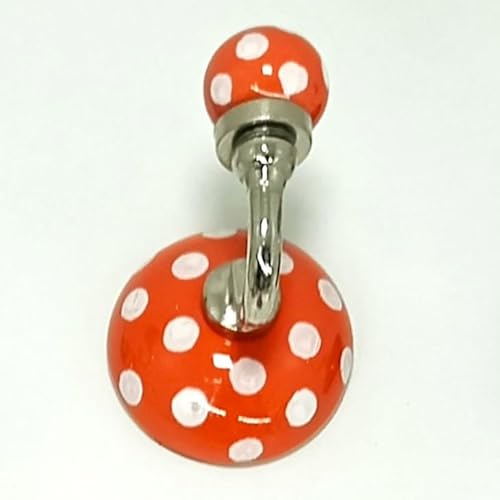 ZOYA - CERAMIC KNOBS Handbemalter Keramik-Kleider- und Wandhaken, einzigartiger Keramik-Handtuchaufhänger, Bademantelhaken für Eingangsbereich, Schlafzimmer, Küche, Zuhause, 40 (Stil 25) von ZOYA - CERAMIC KNOBS