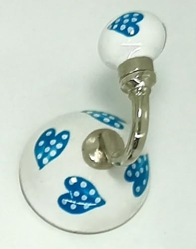 ZOYA - CERAMIC KNOBS Handbemalter Keramik-Kleider- und Wandhaken, einzigartiger Keramik-Handtuchaufhänger, Bademantelhaken für Eingangsbereich, Schlafzimmer, Küche, Zuhause, 40 (Stil 27) von ZOYA - CERAMIC KNOBS