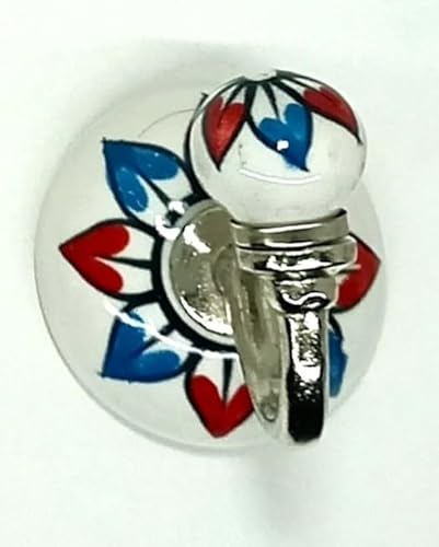 ZOYA - CERAMIC KNOBS Handbemalter Keramik-Kleider- und Wandhaken, einzigartiger Keramik-Handtuchaufhänger, Bademantelhaken für Eingangsbereich, Schlafzimmer, Küche, Zuhause, 40 (Stil 35) von ZOYA - CERAMIC KNOBS