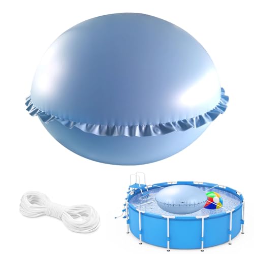 ZOYDP Poolkissen Winter, Poolkissen Rund XXL 120 x 120 cm, Luftkissen Pool-Winter, Pool Winterkissen mit 4 Ösen und 15m Seil, Poolkissen Winter Rund 360 für Oberirdische Poolabdeckung Winterschutz von ZOYDP