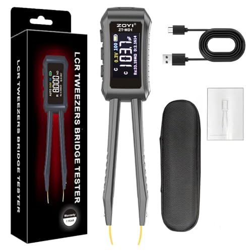 LCR Smart Digital Tweezers Bridge ZT-MD1 OLED-Display für SMD ESR 9999 Count-Komponententester Kondensatoren Spannung Frequenz Diode mit 0,5% Genauigkeit Digitalmultimeter LCR Smart Digital Tweezers Bridge ZT-MD1 OLED-Display für SMD ESR 9999 Count-Komponententester Kondensatoren Spannung Frequenz Diode mit 0,5% Genauigkeit Digitalmultimeter von ZOYI