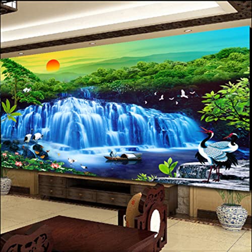 ZOYIEP 5D Diamant Malerei Set, Wasserfall Landschaft Diamant Painting Bilder Groß Erwachsene DIY Diamond Painting Bilder Kristall Strass Stickerei Dekor (120x70cm) von ZOYIEP