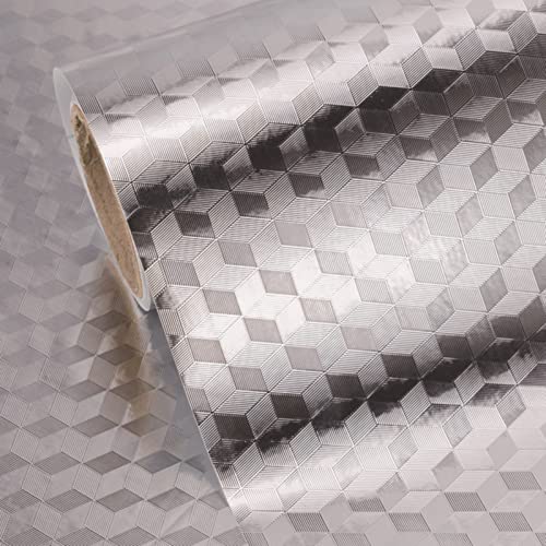 ZOYIEP Aufkleber Küchen Aluminium Selbstklebende Folie Klebefolie Küchenfolie Öl-Resistent Hitzebeständig Wasserdicht Anti-Schimmel DIY MöbelFoil Tapete (Stil 3,40x200cm) von ZOYIEP