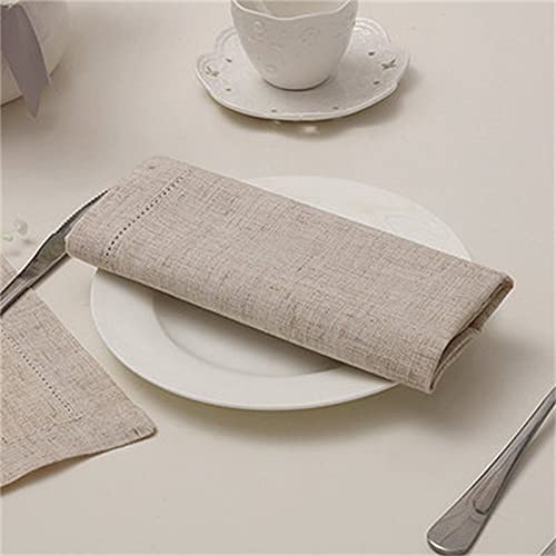 ZOYIEP Linen & Cotton 4 x Elegante Stoffservietten -100% Leinen, Natur Servietten Stoff Leinenservietten für Hochzeit Gastronomie Home Küche Dekoration Restaurant (Grau,50x50cm) von ZOYIEP