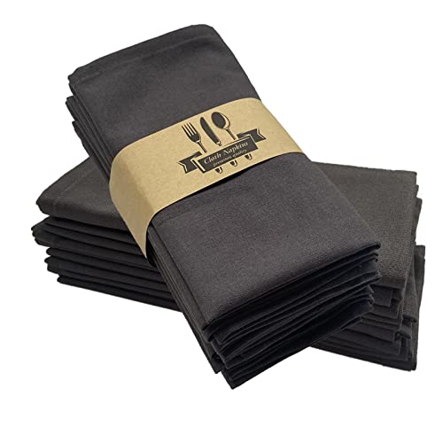ZOYIEP Stoffservietten Leinenservietten,4/6 / 8er Set 100% Baumwolle und Leinen Servietten Stoff, Stoffservietten Leinen 40 x 40 cm Kitchen Stoffservietten Dekoration (Dunkelgrau,8er Set) von ZOYIEP