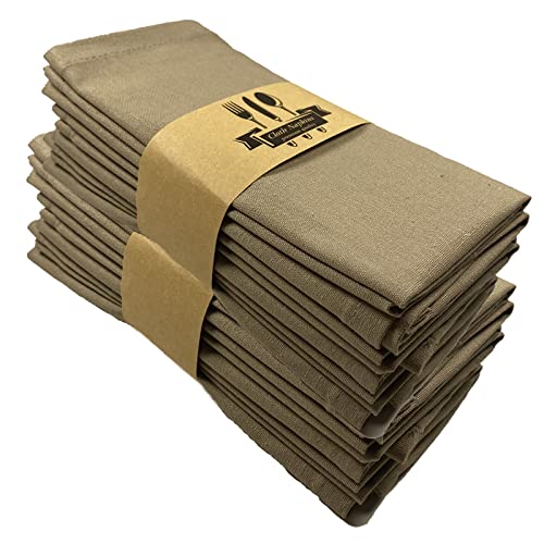ZOYIEP Stoffservietten Leinenservietten,4/6 / 8er Set 100% Baumwolle und Leinen Servietten Stoff, Stoffservietten Leinen 40 x 40 cm Kitchen Stoffservietten Dekoration (Kaffee,4er Set) von ZOYIEP