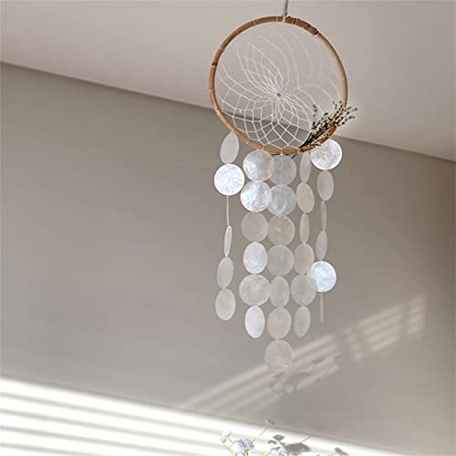 ZOYIEP Traumfänger Windspiel, Perlmutt Muscheln Deko Windspiele, Handgefertigt DIY Mobile Boho Deko Kunsthandwerk Fensterschmuck Aufhängen (B) von ZOYIEP