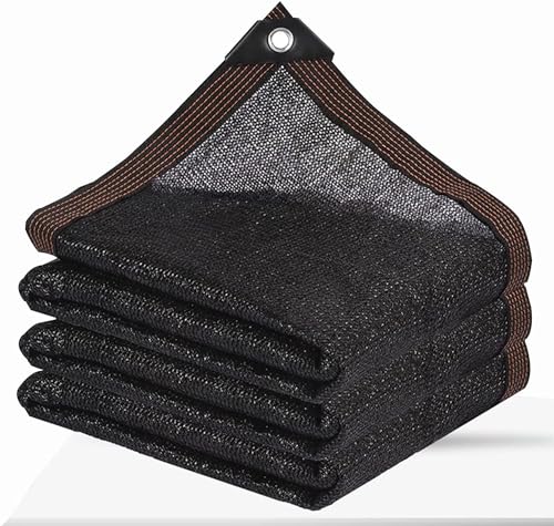 Schattierungsnetz - Schattennetz Mit ösen Leicht und Haltbarkeit Schattiernetz Sonnensegel für Terrasse Pergola Balkon Garten Pflanze Gewächshaus Hühnerstall Outdoor(Schwarz 5x5m) von ZOZIJIU