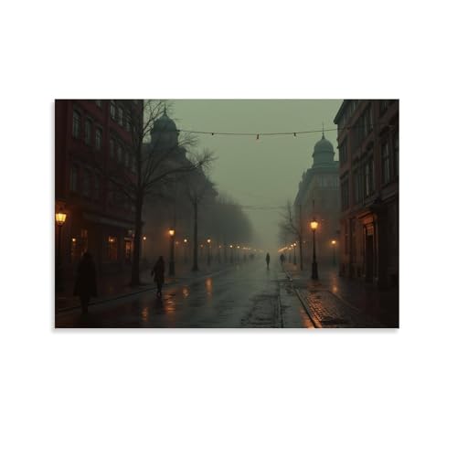 Menschen gehen auf der Straße in der Nacht Regen Ölgemälde Druck Kunst Poster Vintage Poster Wandkunst Leinwand Poster Raumdekoration Ästhetische Poster gedruckt Dekoration Poster Wohnzimmer Veranda Menschen gehen auf der Straße in der Nacht Regen Ölgemälde Druck Kunst Poster Vintage Poster Wandkunst Leinwand Poster Raumdekoration Ästhetische Poster gedruckt Dekoration Poster Wohnzimmer Veranda von ZOZO HOUSE