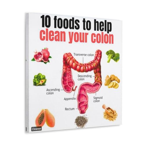 ZOZO HOUSE A Guide to Ten Foods That Are Good for A Clean Gut Wohnzimmer 16x16inch(40x40cm) von ZOZO HOUSE