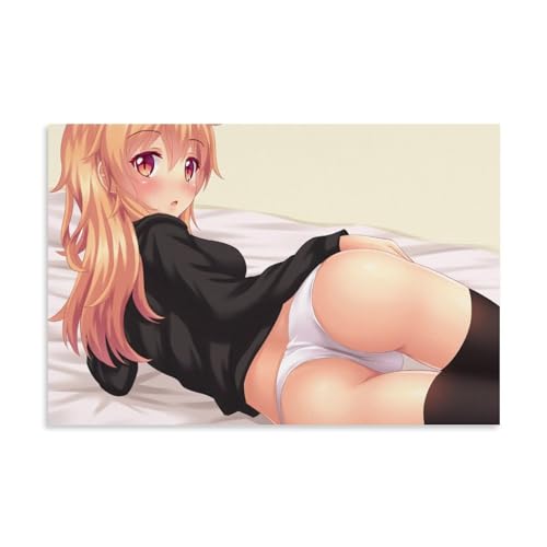 ZOZO HOUSE Anime Girl Posing on The Bed in Underwear Wandkunst 24x36inch(60x90cm) von ZOZO HOUSE