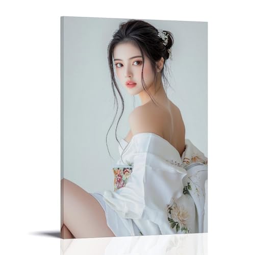 ZOZO HOUSE Asian Girl in Sexy Kimono Gemälde 16x24inch(40x60cm) von ZOZO HOUSE