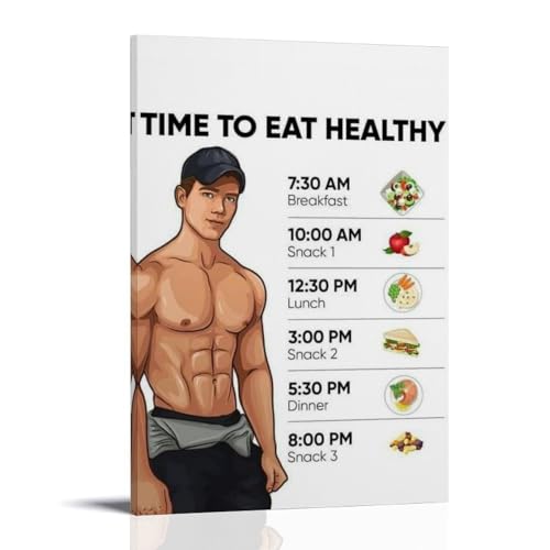 ZOZO HOUSE It's Time to Eat Healthy Food Guide Gemälde 24x36inch(60x90cm) von ZOZO HOUSE