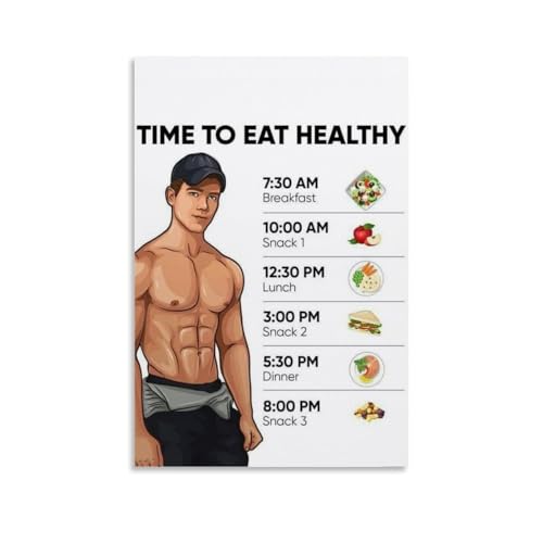 ZOZO HOUSE It's Time to Eat Healthy Food Guide Wandkunst 16x24inch(40x60cm) von ZOZO HOUSE