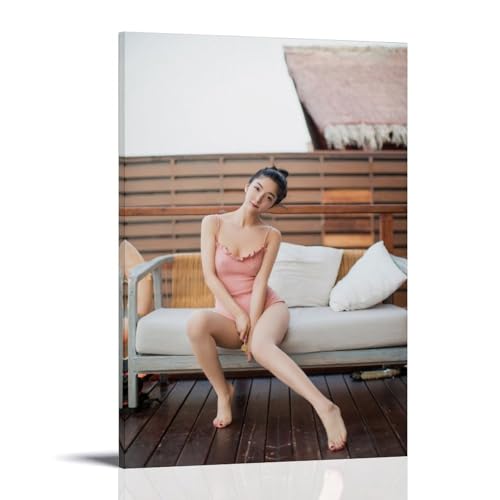 ZOZO HOUSE Model Girl Sitting on The Sofa And Eating Candy Posterdekoration 12x18inch(30x45cm) von ZOZO HOUSE