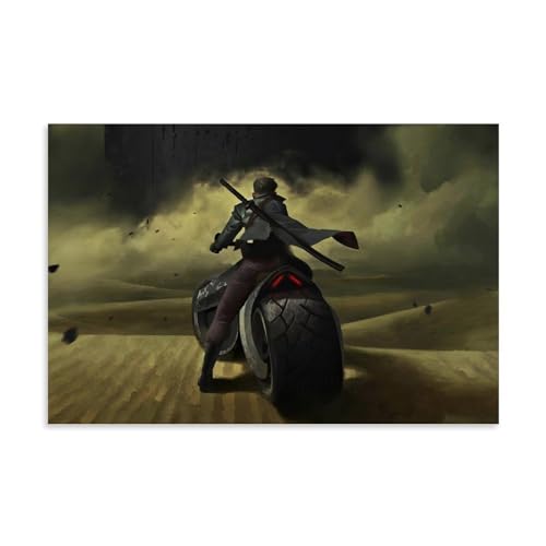 ZOZO HOUSE Motorcyclist in The Desert Poster 08x12inch(20x30cm) von ZOZO HOUSE