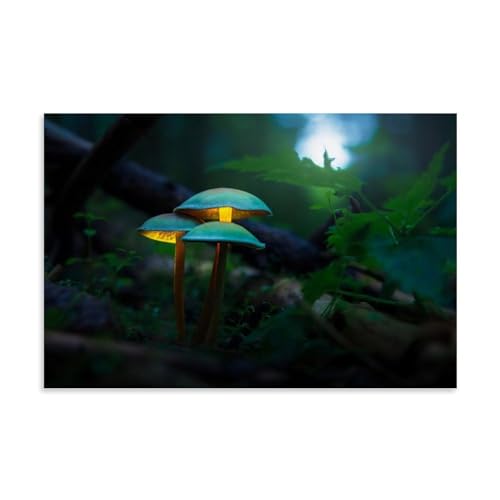 ZOZO HOUSE Mushroom Plant Glow Poster 12x18inch(30x45cm) von ZOZO HOUSE