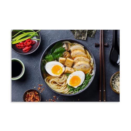 ZOZO HOUSE Pork Noodles on A Plate in A Restaurant Leinwand 24x36inch(60x90cm) von ZOZO HOUSE