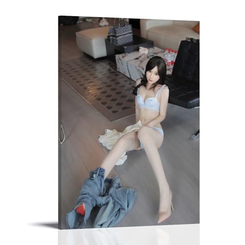 ZOZO HOUSE Sexy Girl Sitting on The Floor Taking Off Pants Wandkunst 20x30inch(50x75cm) von ZOZO HOUSE