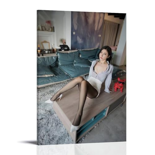 ZOZO HOUSE Sexy Girl Sitting on The Table Leaning Back Bilddruck 08x12inch(20x30cm) von ZOZO HOUSE