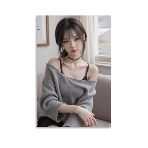 ZOZO HOUSE Sexy Model Girl Sitting on The Sofa Posterdekoration 16x24inch(40x60cm) von ZOZO HOUSE