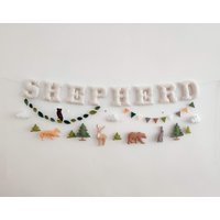 Personalisierte Wald Name Banner Filz Tier Kinderzimmer Dekor von ZOZOtoys