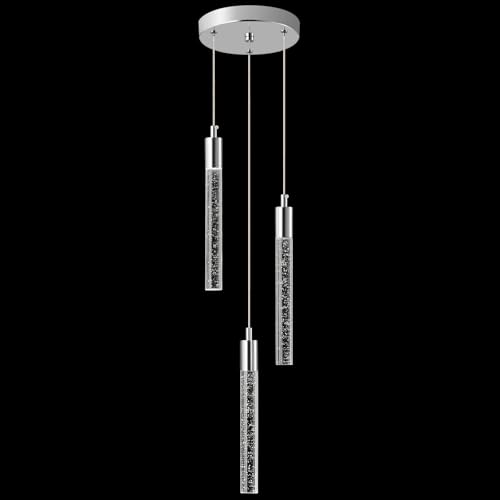 ZPBSJ Moderne Kücheninsel Pendelleuchte LED Chromfarbe Mini Pendelleuchte Schlafzimmer Nachttisch Kleine Pendelleuchten（3-Licht） von ZPBSJ