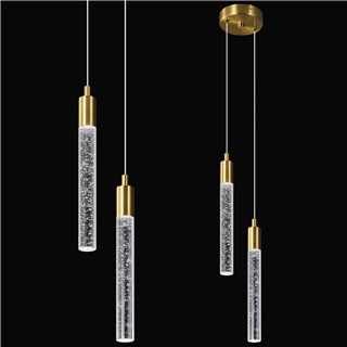 ZPBSJ Moderne Kücheninsel Pendelleuchte LED Gold Mini Pendelleuchte Goldene Nachttisch Kleine Pendelleuchten（2-Licht） von ZPBSJ