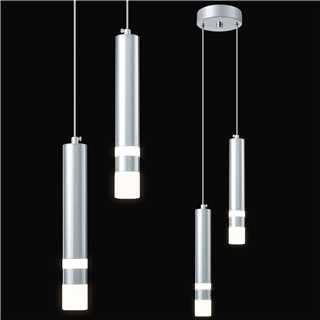 ZPBSJ Moderne Pendelleuchte Einstellbare Höhe LED Chrome Mini Pendelleuchte für Kücheninsel Schlafzimmer Nachttisch Kleine Pendelleuchten (2-Licht) von ZPBSJ