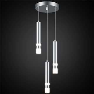 ZPBSJ Moderne Pendelleuchte Einstellbare Höhe LED Chrome Mini Pendelleuchte für Kücheninsel Schlafzimmer Nachttisch Kleine Pendelleuchten (3-Licht) von ZPBSJ