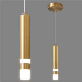 ZPBSJ Moderne Pendelleuchte Einstellbare Höhe LED Gold Mini Pendelleuchte fo Kücheninsel Schlafzimmer Nachttisch Kleine Pendelleuchten (1-Pack) von ZPBSJ