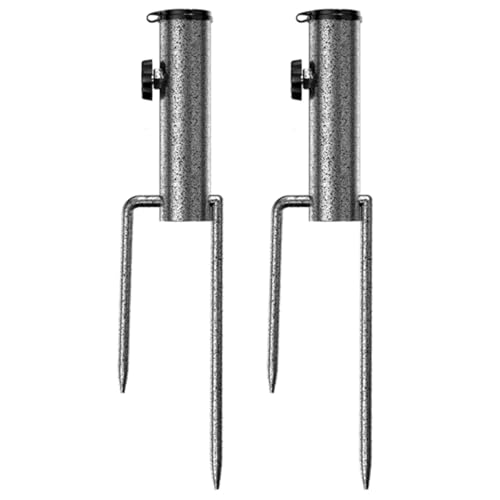 Durchmesserverstellbarer Erdspieß for Sonnenschirme, Schirmständer for Den Außenbereich, Metall-Erdspieß for Sonnenschirme und Marktstände, Fahnenmastständer(2PCS) von ZPDMJEO
