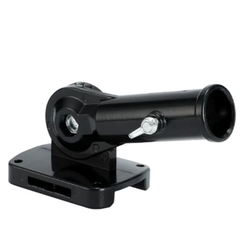 Fahnenmastbasis, 180° Verstellbare Wandhalterung for Den Außenbereich, Aluminiumlegierung in Mehreren Größen, Schwarz, Weiß, Lochdurchmesser: 2,7 Cm(Black - For pole use) von ZPDMJEO