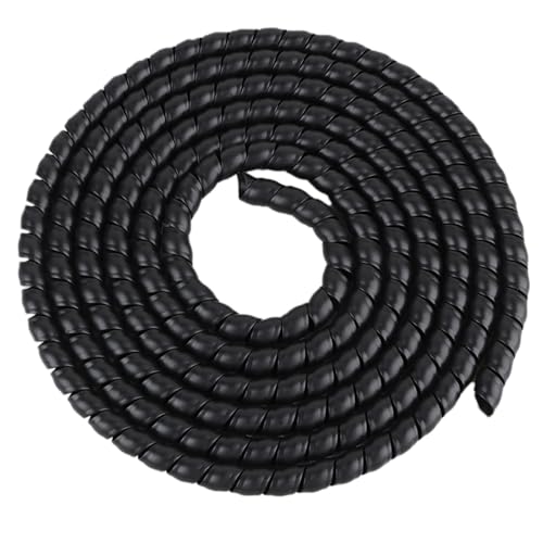 Kabelschutzhülle, Computerkabel-Schutzhülle Zur Verhinderung Von Katzen- Und Mäusebissen, 2 m Kabel-Datennetzwerk-Kabel-Organizer, Schwarz, Weiß, Blau(Black,1.6cm/0.63in-6.6ft) von ZPDMJEO