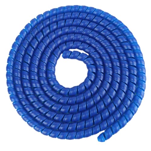 Kabelschutzhülle, Computerkabel-Schutzhülle Zur Verhinderung Von Katzen- Und Mäusebissen, 2 m Kabel-Datennetzwerk-Kabel-Organizer, Schwarz, Weiß, Blau(Blue,0.8cm/0.3in-6.6ft) von ZPDMJEO