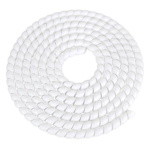 Kabelschutzhülle, Computerkabel-Schutzhülle Zur Verhinderung Von Katzen- Und Mäusebissen, 2 m Kabel-Datennetzwerk-Kabel-Organizer, Schwarz, Weiß, Blau(White,1cm/0.4in-6.6ft) von ZPDMJEO