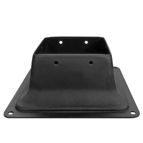 Pfostensockel for Holzrahmen Mit Konservierungsmittel, 3,6 X 3,6 Zoll Pfostenwinkelhalterungen aus Edelstahl, Fußkappen for Zaungeländerpfosten, Schwarz(4PCS) von ZPDMJEO