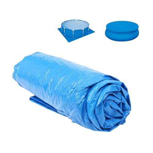 Pool-Sicherheitsabdeckung, Runde Pool-Bodentuch-Schutzfolie, Isolierende Bodenmatte, Staub- Und Regenfest,Blau,10 Fuß(Ground-16.1x16.1ft) von ZPDMJEO