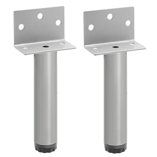 Stützfüße for Sofa-Teetische, Verstärkte Teleskop-Bettbeine, 2 Große Sockel, Schwarz, Weiß, Grau, Stützsäulensockel, Starke Tragfähigkeit(Gray,H5cm/2in) von ZPDMJEO