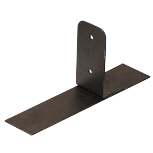 Zaunbefestigungssockel, Stützfüße for Blumengartenzubehör, Kleine Zauneisenbasis, Verstärkung Und Rutschfestigkeit, Verbesserte Stabilität, Schwarz(2PCS) von ZPDMJEO