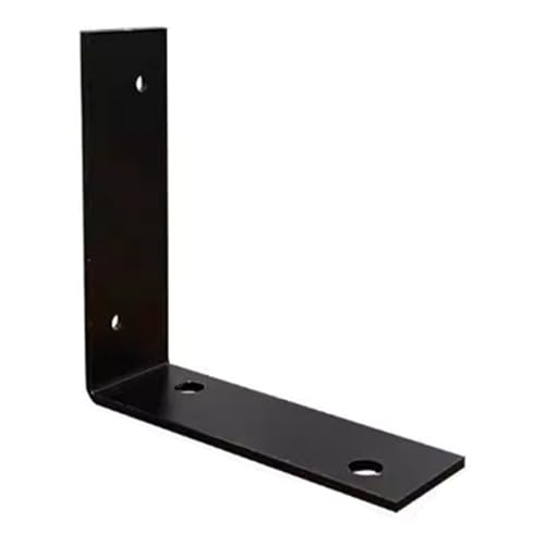 Zubehör for Die Zauninstallation aus Imprägniertem Holz, Rechtwinklige Eisenfüße, Zaunpfosten-Befestigungswinkel, Verbindungsbeschläge, Schwarz, Weiß(Black,2PCS_RIGHT ANGLE) von ZPDMJEO