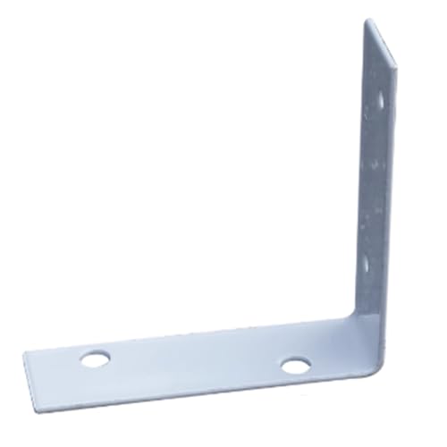 Zubehör for Die Zauninstallation aus Imprägniertem Holz, Rechtwinklige Eisenfüße, Zaunpfosten-Befestigungswinkel, Verbindungsbeschläge, Schwarz, Weiß(White,4PCS_RIGHT ANGLE) von ZPDMJEO