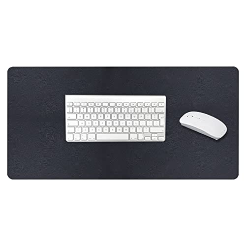 ZPEE XXL Mousepad Für Computer-Gaming,Erweiterte Größe Mauspad Büro Startseite Pu-Leder Mouse Pad Schreibmatte Für Schreibtisch Mausmatten Groß-Schwarz 100x50cm von ZPEE