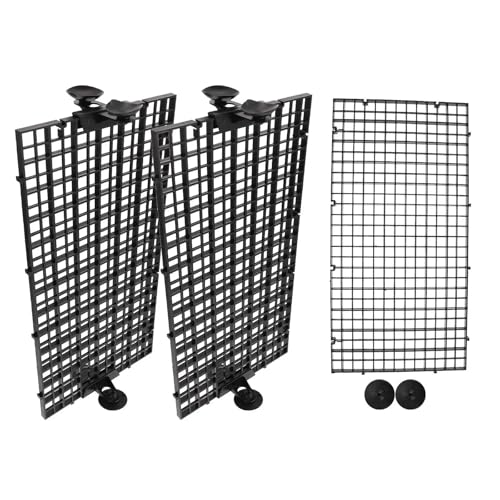 ZPFDSG Aquarium Trennwand 3Pcs Fisch Teiler 30x15cm Schwarz Fisch Tank Teiler Isolation Bord 10 Saugnäpfe Aquarium Separatoren von ZPFDSG