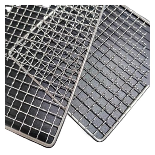 ZPFDSG Grillregale Rostfreiem Edelstahl BBQ Mesh Antihaft-Grillkorb Grill Mesh Matte Fleisch Gemüse Steak Picknick Party Barbecue Werkzeug(B-45x30cm) von ZPFDSG