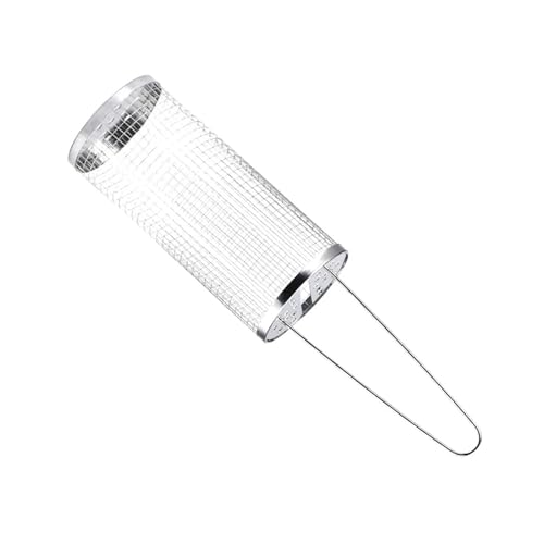 ZPFDSG Grillregale Rostfreiem Edelstahl-Grillkorb, tragbarer Grillkäfig, Rollgrillkorb, Grillwerkzeug, Grillkorb, Outdoor-Grillzubehör(L) von ZPFDSG